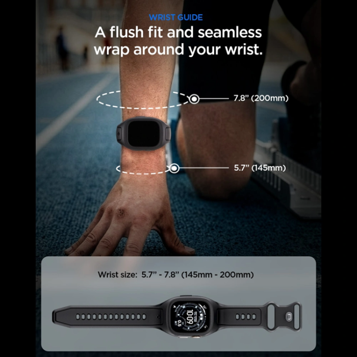 Spigen - Spigen Armband För Apple Watch Ultra (49mm) Liquid Air Pro - Svart