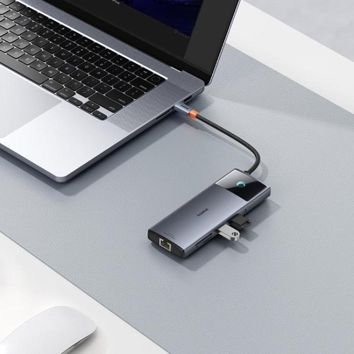 BASEUS - Baseus 11in1 HUB USB-C Till USB-C / 3x USB-A - Grå