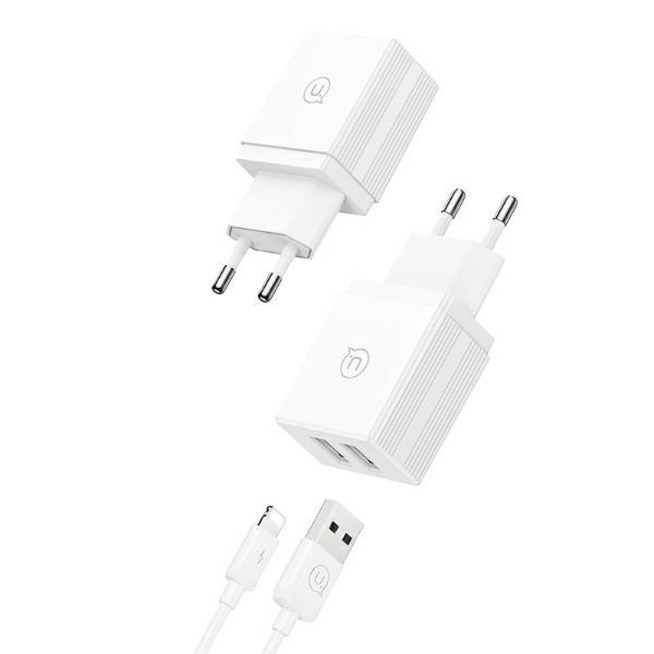 USAMS Väggladdare T40 20W LED PD3.0+QC3.0 1xUSB-C - Svart
