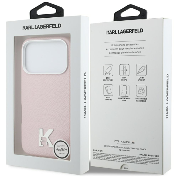 KARL LAGERFELD - Karl Lagerfeld Mobilskal För iPhone 17 Pro MagSafe Karl Head Logo
