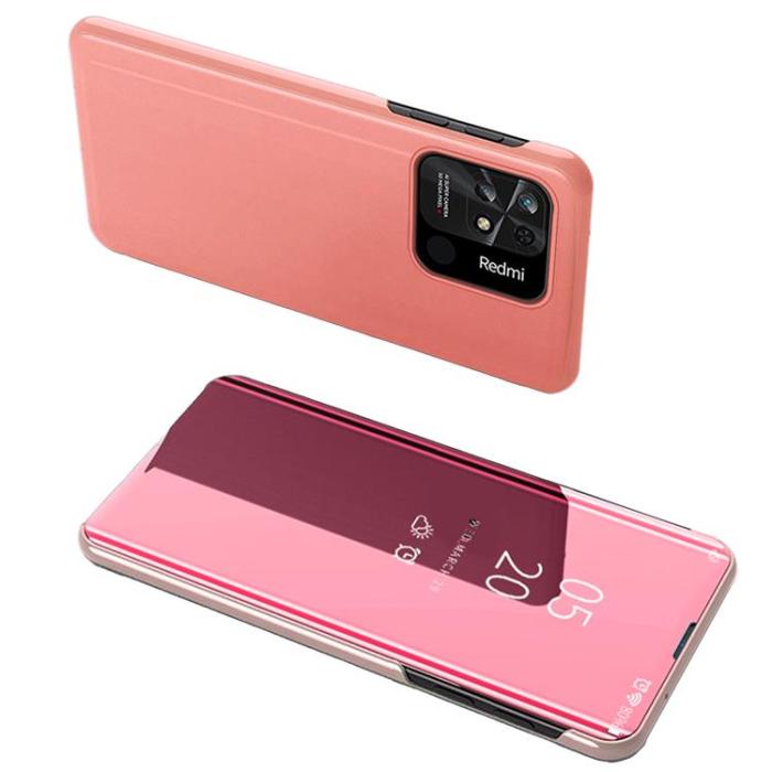 OEM - Xiaomi Redmi 10C Fodral Clear View Flip - Rosa
