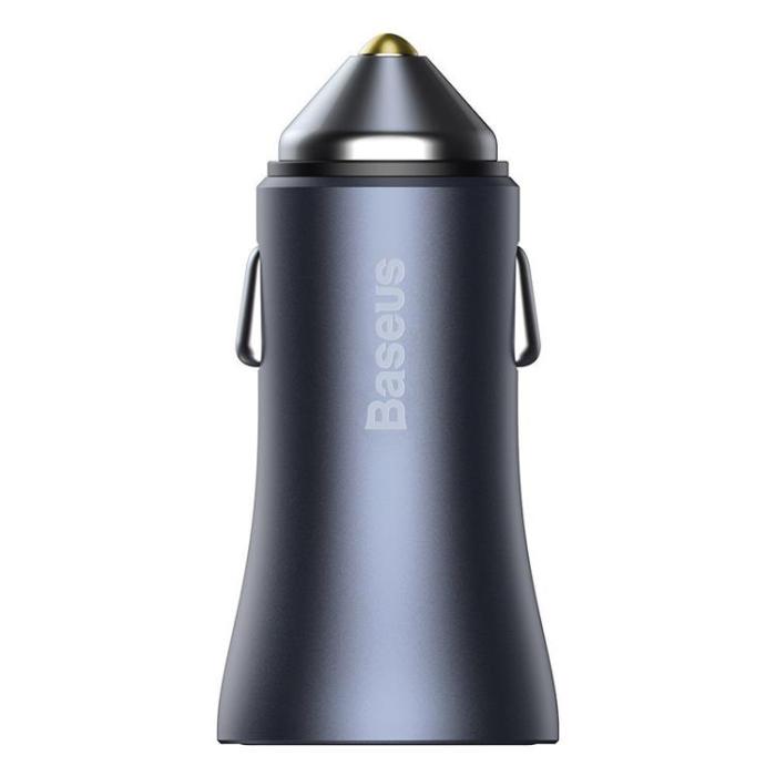 BASEUS - Baseus Golden Billaddare USB/USB-C 40 W USB-C Kabel - Grå
