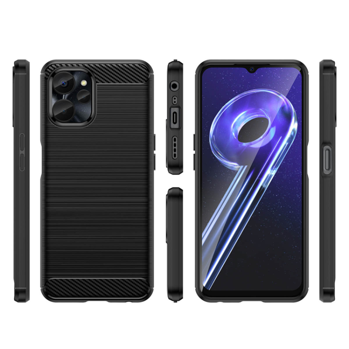 OEM - Realme 10 5G/9i 5G Skal Carbon Silicone Flexible - Svart