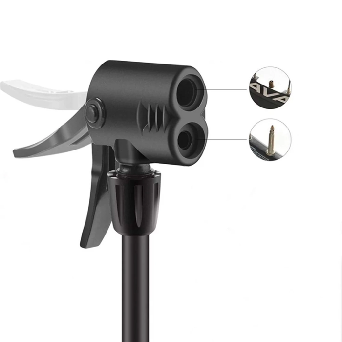 Rockbros - Rockbros Golvcykelpump med tryckmätare - Svart