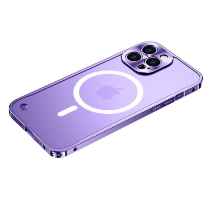 A-One Brand - iPhone 14 Plus Skal Magsafe Metall Frame - Lila