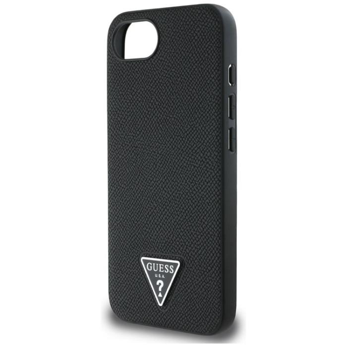Guess - Guess iPhone 16e Mobilskal MagSafe Grained Triangle - Svart