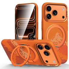 SULADA - SULADA Mobilskal iPhone 17 Pro Magsafe 360&deg; Rotating Ringh&aring;llare - Orange
