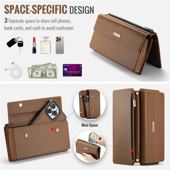 Caseme - CASEME Me20 Crossbody Väska 4.0-7.6'' Läder - Brun