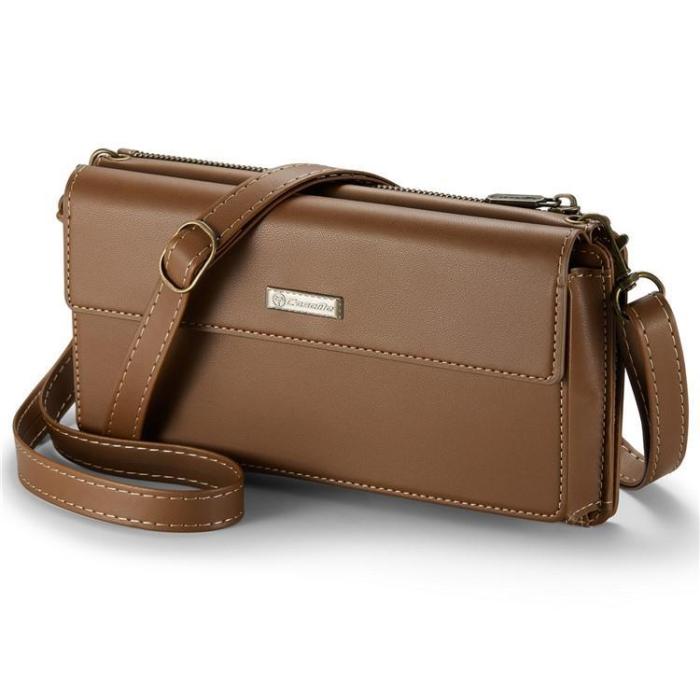 Caseme - CASEME Me20 Crossbody Väska 4.0-7.6'' Läder - Brun