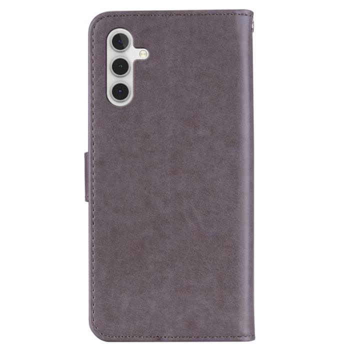 OEM - Samsung Galaxy A55 5G Plånboksfodral Konstläder Uggla - Grå
