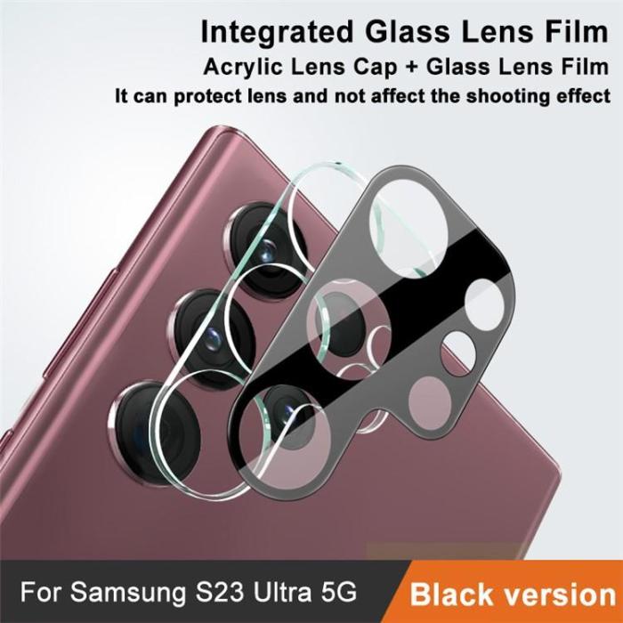 Imak - IMAK Galaxy S23 Ultra Kameralinsskydd i Härdat glas - Svart