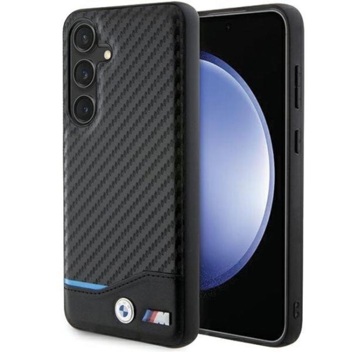BMW - BMW Galaxy S24 Mobilskal Läder Carbon - Svart