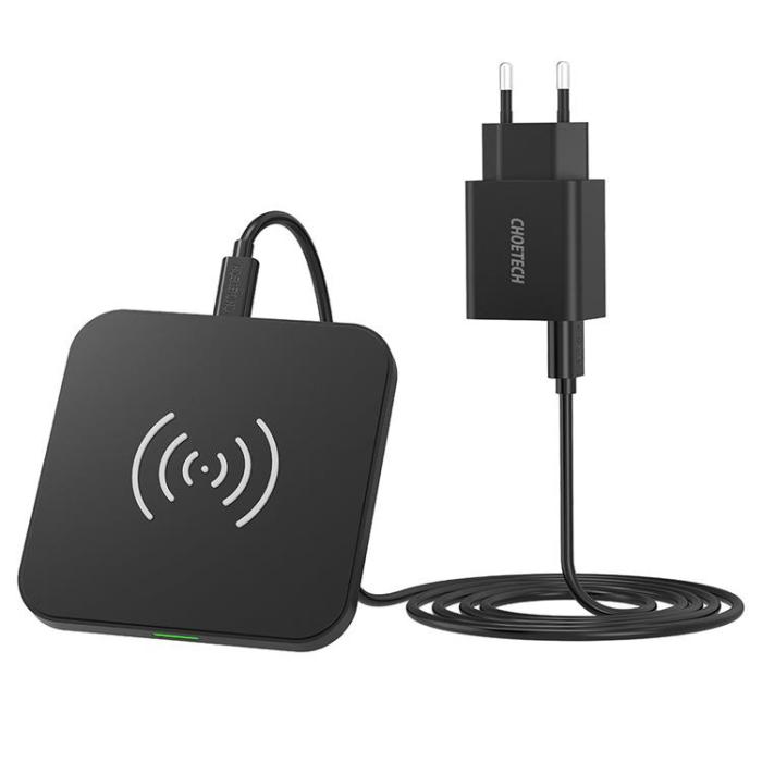 Choetech - Choetech Qi 10W Trådlös Laddare ,Väggladdare 18W Micro USB Kabel 1.2m - Svart
