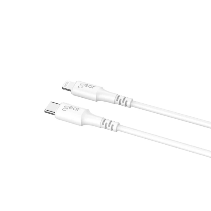 GEAR - Gear USB-C Till Lightning 0.5m Kabel MFI C94 - Vit