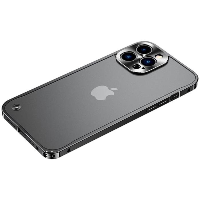 A-One Brand - iPhone 14 Pro Skal Metall Slim - Svart