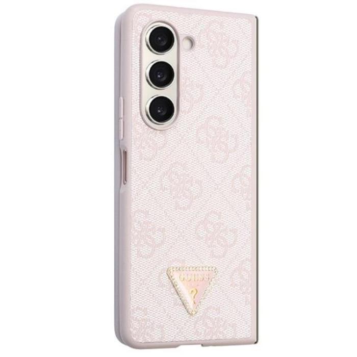 UTGATT1 - Guess Galaxy Z Fold 5 Mobilskal 4G Triangle Strass - Rosa