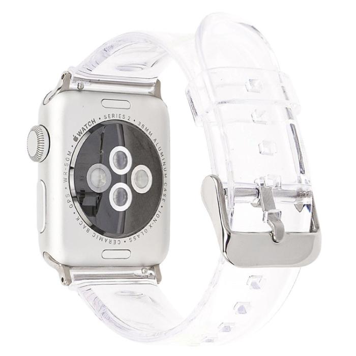 OEM - Apple Watch 4/5/6/7/8/SE (38/40/41mm) Silikon Armband - Clear