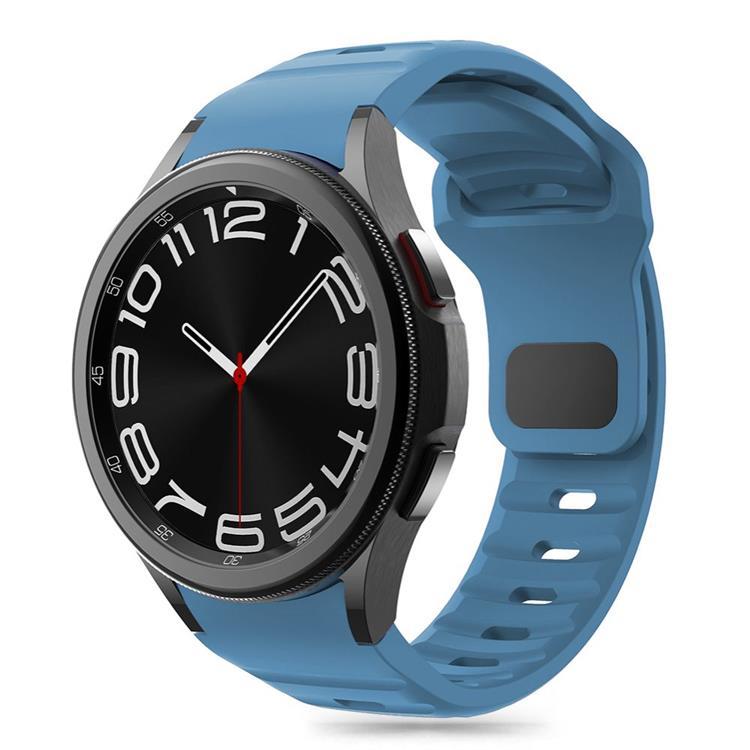 Galaxy Watch 4/5/5 Pro/6/7/FE Armband Silikon Line - Blå | 5123 | AlltMobil