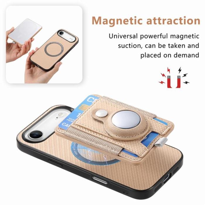 A-One Brand - iPhone Air Mobilskal Detachable korthållare - Apricot