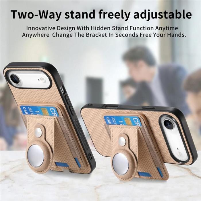 A-One Brand - iPhone Air Mobilskal Detachable korthållare - Apricot