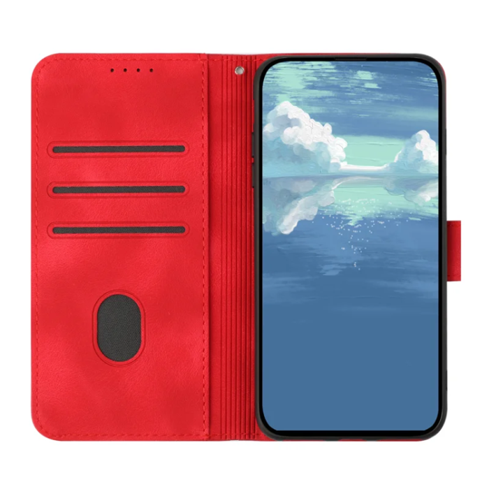 A-One Brand - iPhone 17 Pro Max Plånboksfodral Line - Röd