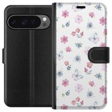 iSecrets - Plånboksfodral till Google Pixel 9 Pro XL med Blommor och fjärillar