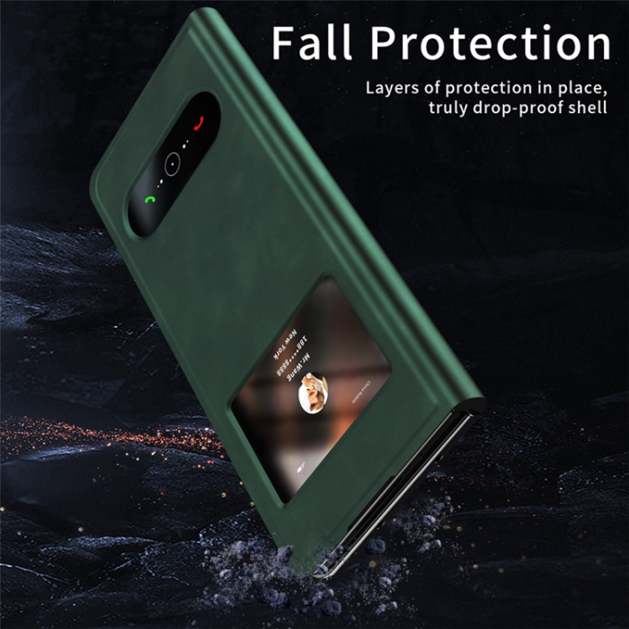 A-One Brand - Galaxy Z Fold7 Fodral View Window - Grön