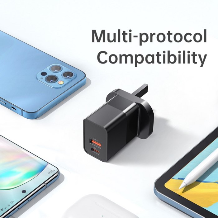 Mcdodo - MCDODO Snabbladdare 20W USB-A - USB-C UK CH-130 PD - Svart