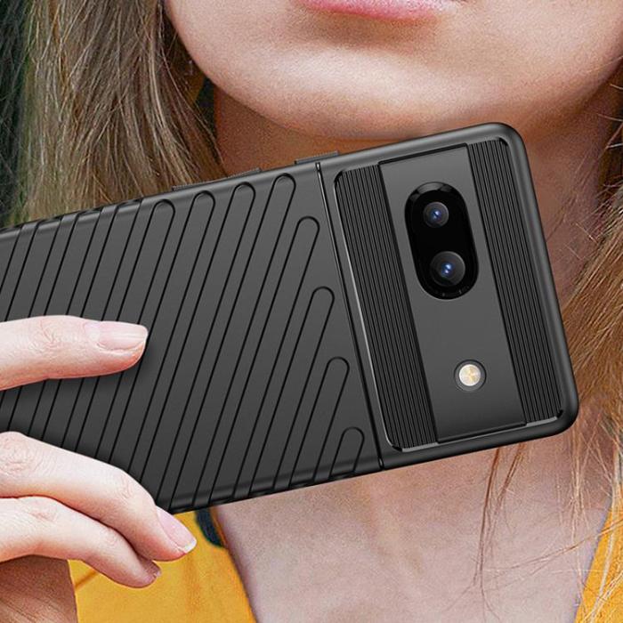 OEM - Google Pixel 7a Mobilskal Thunder Silicone Armor - Svart