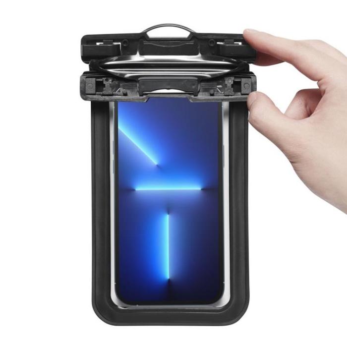Spigen - Spigen 2-Pack Universala Vattentät Mobilväskor A601 - Svart
