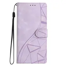 OEM - Samsung Galaxy A57 Pl&aring;nboksfodral Konstl&auml;der - Lila