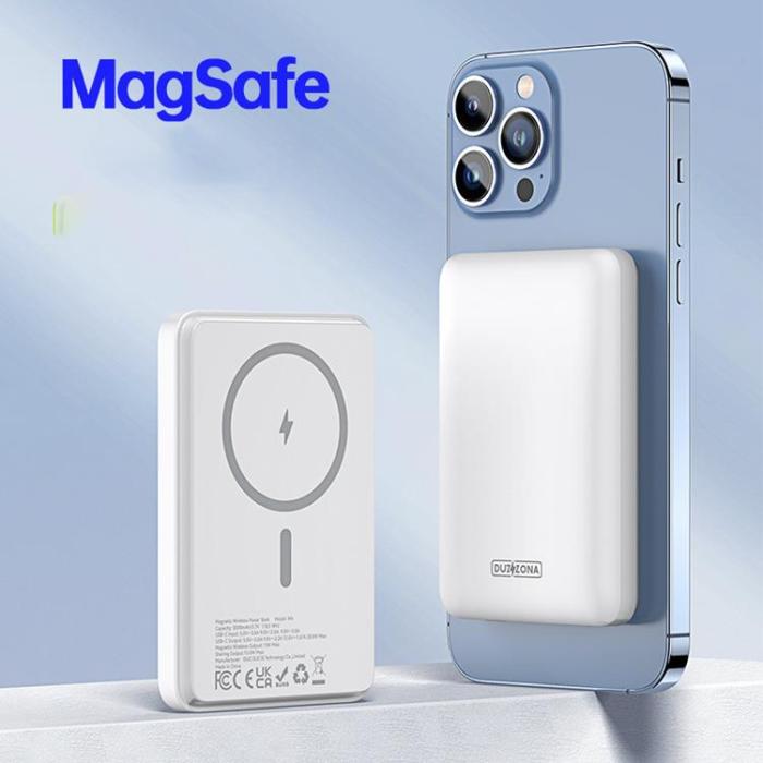 UTGATT1 - Dux Ducis Magsafe Magnetic Trådlös Powerbank 5000 mAh - Vit
