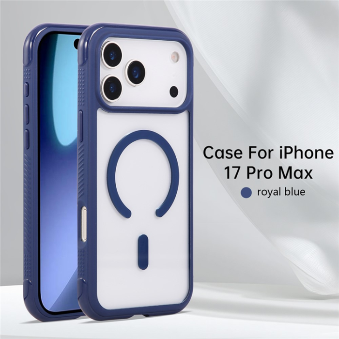 A-One Brand - iPhone 17 Pro Mobilskal MagSafe TPU+PC Transparent - Sapphire