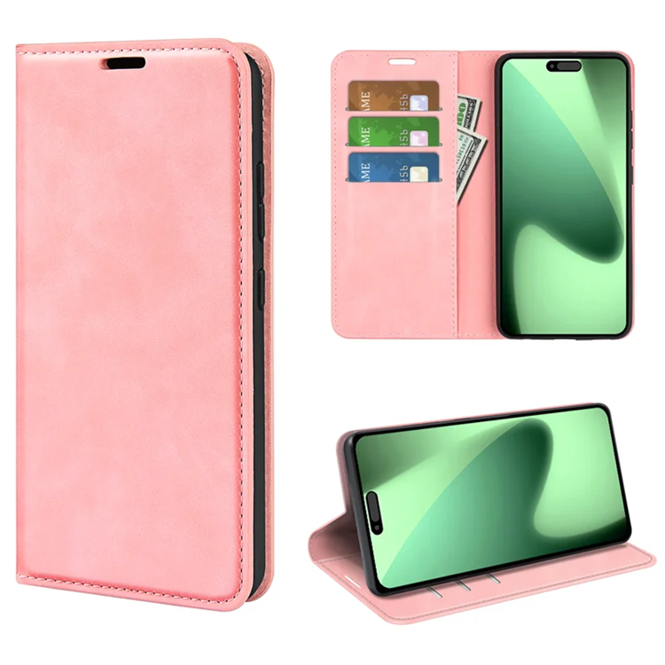 iPhone 17 Pro Max Plånboksfodral Skin Touch - Rosa | 2353 | AlltMobil