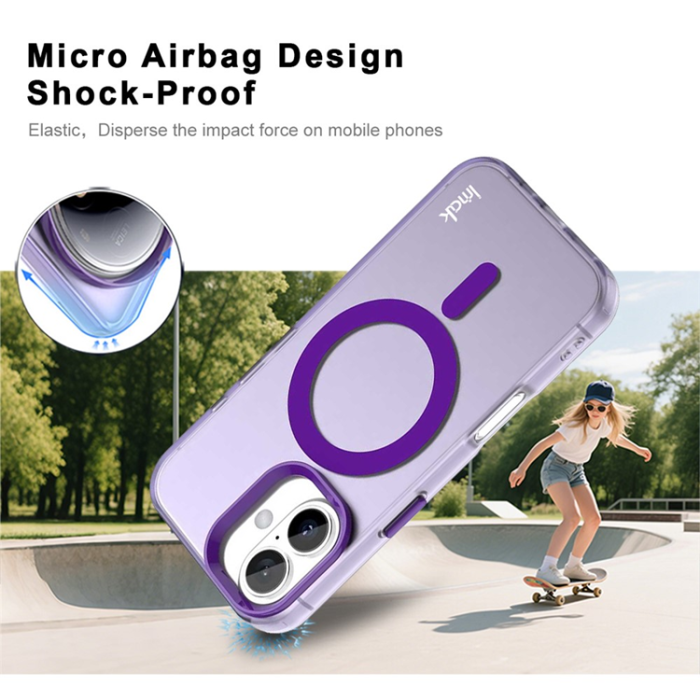Imak - IMAK iPhone 17 Mobilskal MagSafe Anti Drop - Lila