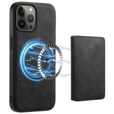 DENIOR - DENIOR D13 iPhone 13 Pro Max Fodral Magnetiskt Konstl&auml;der Svart