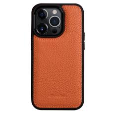 Melkco - MELKCO Mobilskal till iPhone 15 Pro &Auml;kta L&auml;der + PC - Orange
