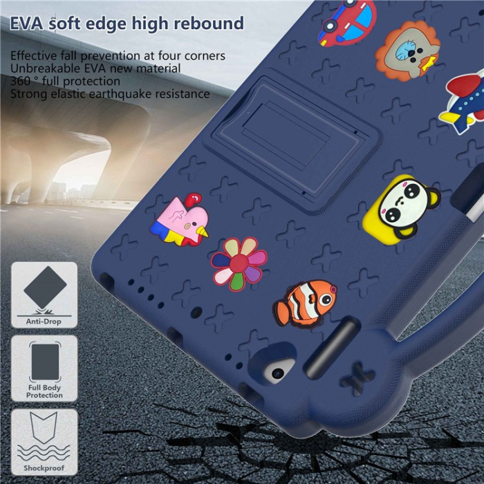 A-One Brand - iPad Air 2 (2014)/Air (2013) Skal EVA Kickstand Shockproof - Mörkblå