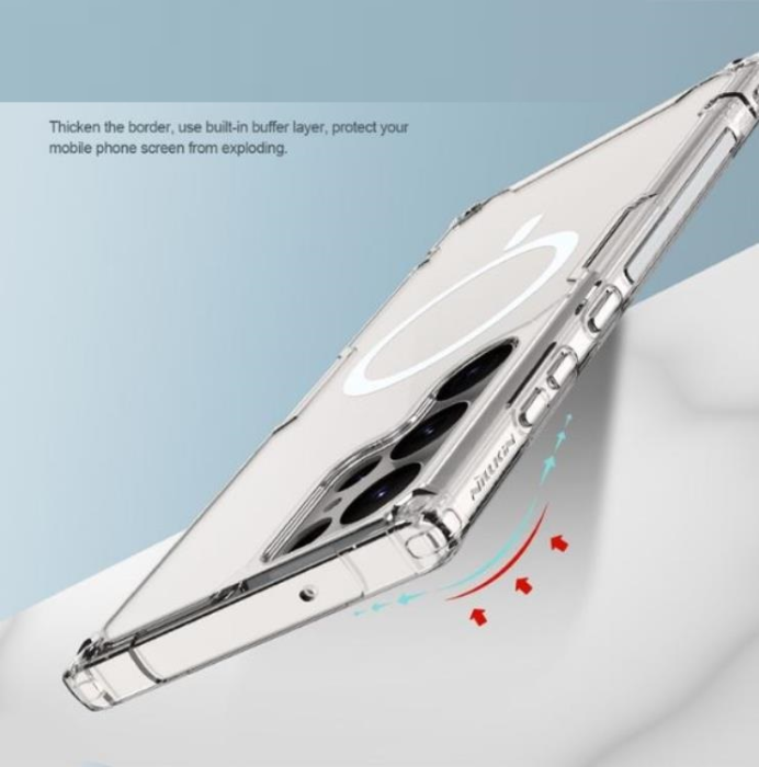 Nillkin - Nillkin Galaxy S23 Ultra Mobilskal Magsafe Nature Pro - Clear