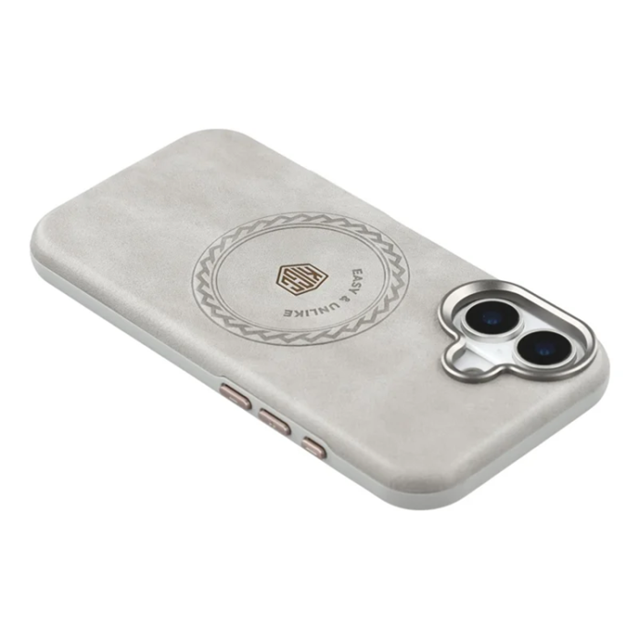 KIGC - KIGC iPhone 17 Mobilskal Magsafe Läder - Grå