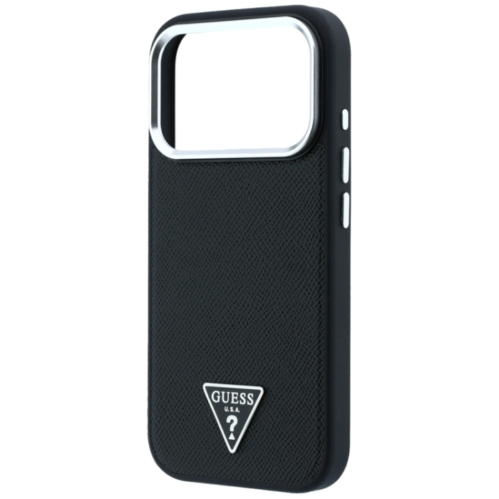 Guess - Guess Mobilskal För iPhone 18 Pro/17 Pro Magsafe Grained Triangle Logo
