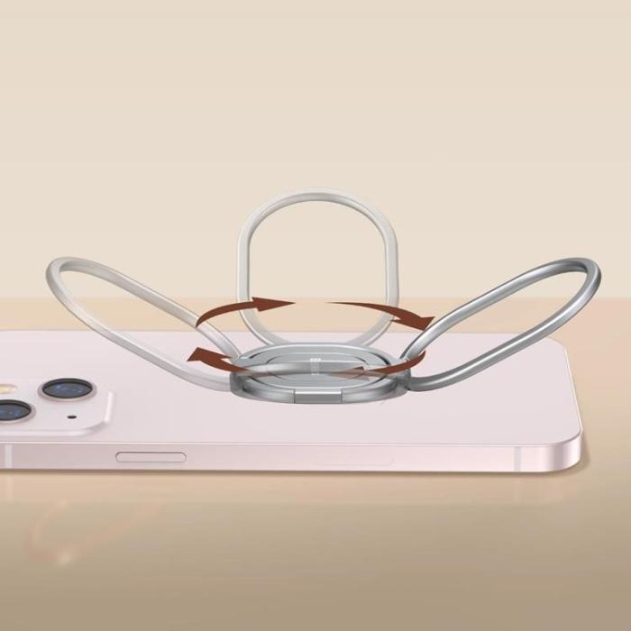 UTGATT1 - Baseus Rails Self-Adhesive Ringhållare Telefonställ - Silver