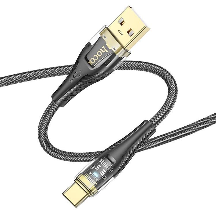 HOCO USB-A till USB-C Kabel 2.4A 1.2m U121 - Svart | 3541 | AlltMobil