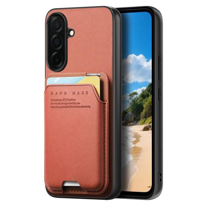 OEM - Mobilfodral för Samsung Galaxy S26 Plus Konstläder + PC + TPU - Brun