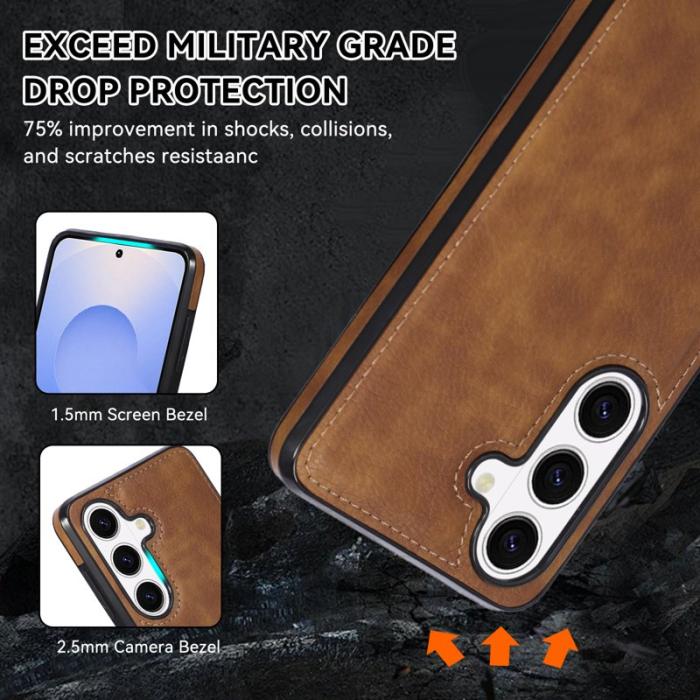 OEM - Mobilskal för Samsung Galaxy S26 Konstläder - Brun