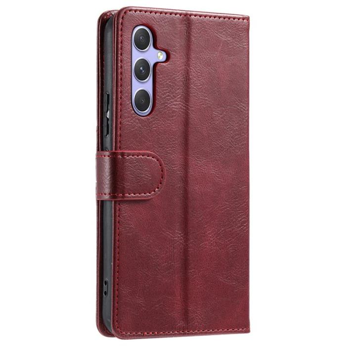OEM - Mobilfodral för Samsung Galaxy S26 Plus 6 Kortfack Konstläder - Vinröd