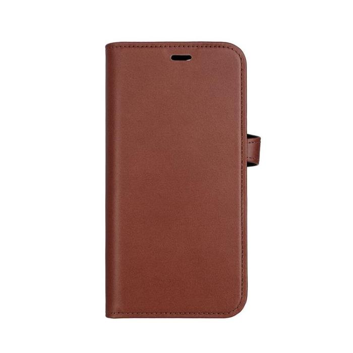 BUFFALO - BUFFALO äkta läder iPhone 15 Plus Plånboksfodral 3 Kort Magsafe - Brun