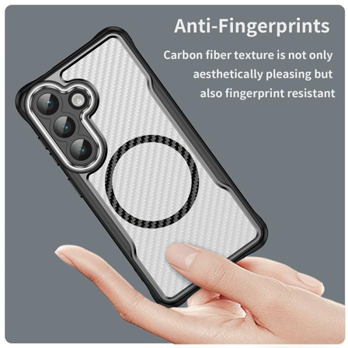 OEM - Mobilskal för Samsung Galaxy S26 Magnetiskt Hybrid Kolfiber - Svart