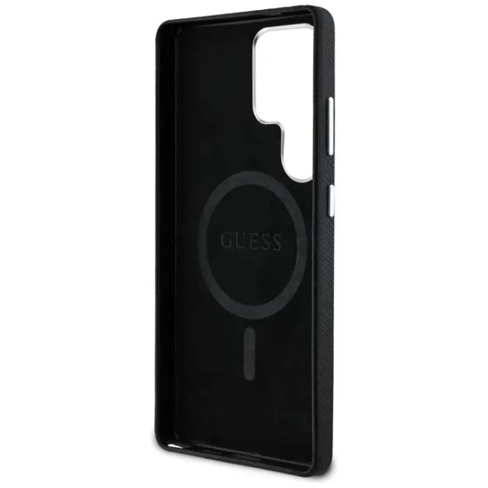 Guess - Guess Galaxy S25 Ultra Mobilskal MagSafe Grained Triangle Logo - Svart