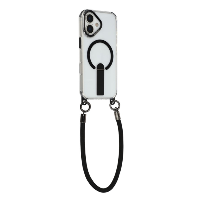 OEM - Mobilskal till iPhone 17 MagSafe med Axelrem och Stativ - Svart